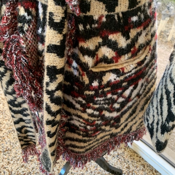 NWT Anthro Paloma Fringe tiger  print cardigan XS - Picture 7 of 16
